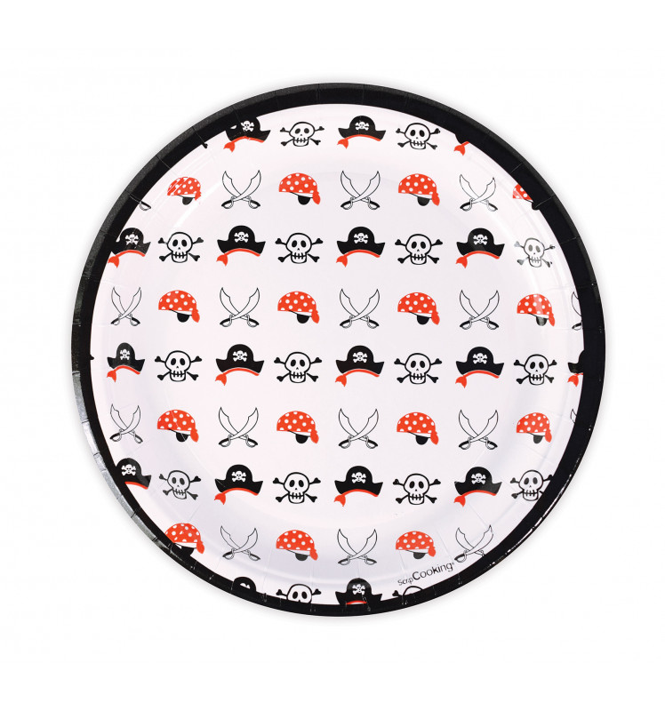 8 assiettes “pirate” Ø23cm