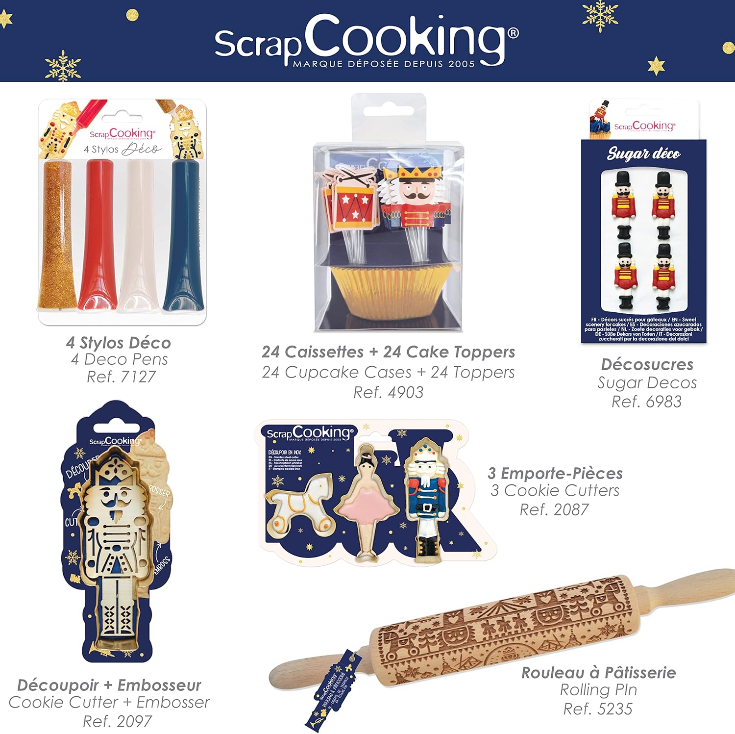 SCRAPCOOKING Rouleau à Pâtisserie en Bois Casse-Noisette – Image 7