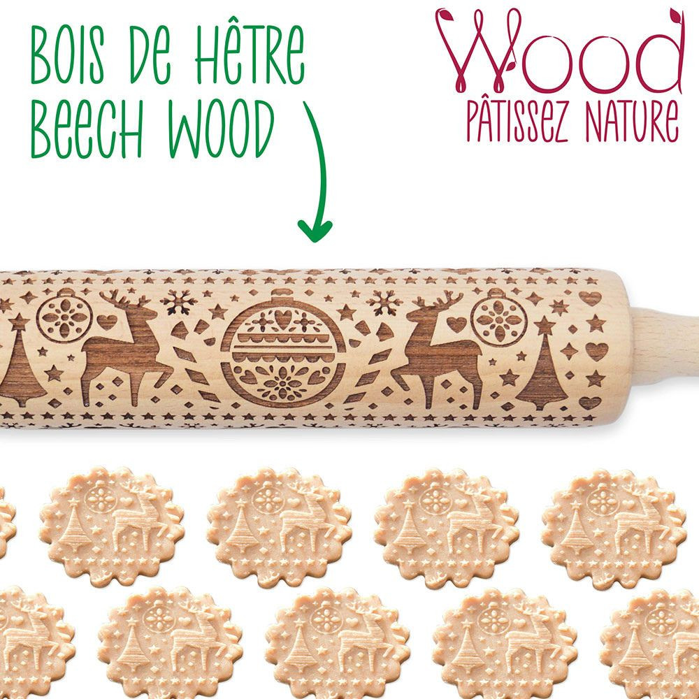Rouleau empreintes bois Xmas Scrapcooking – Image 7