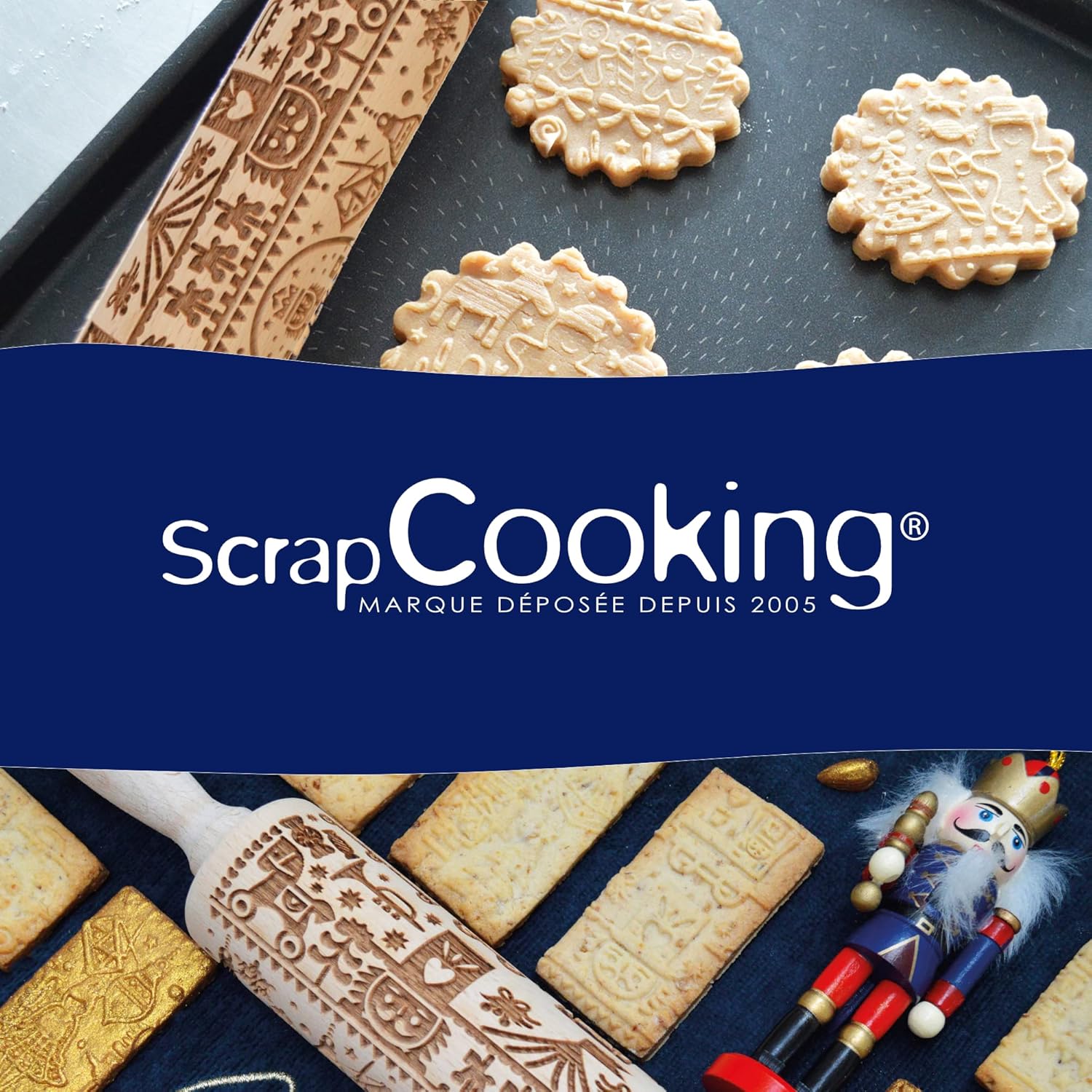 SCRAPCOOKING Rouleau à Pâtisserie en Bois Casse-Noisette – Image 8
