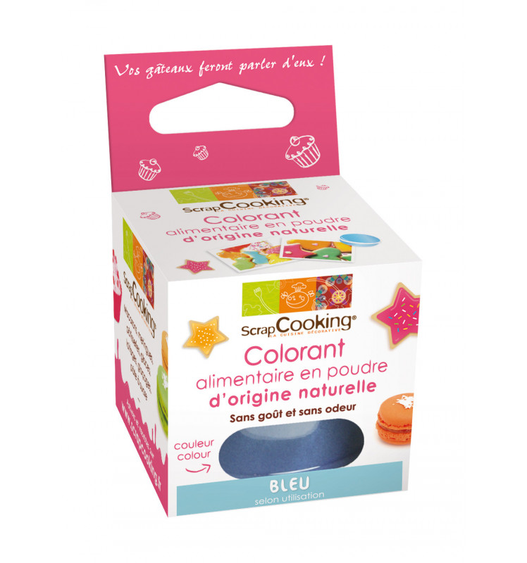 Colorant alimentaire en poudre d’origine naturelle bleu