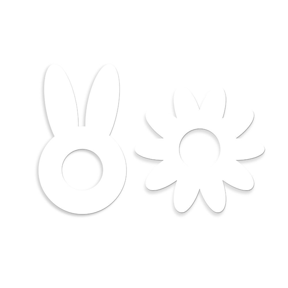 2 gabarits en forme de fleur et lapin – Image 5