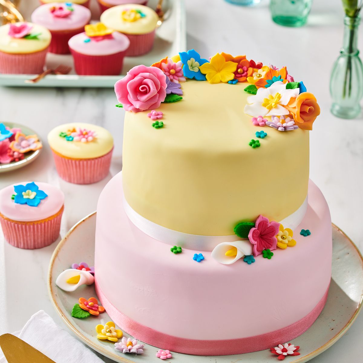 Pâte à sucre FunCakes Multipack Rose 5×100 g – Déco gâteau, cupcakes et biscuits – Image 2