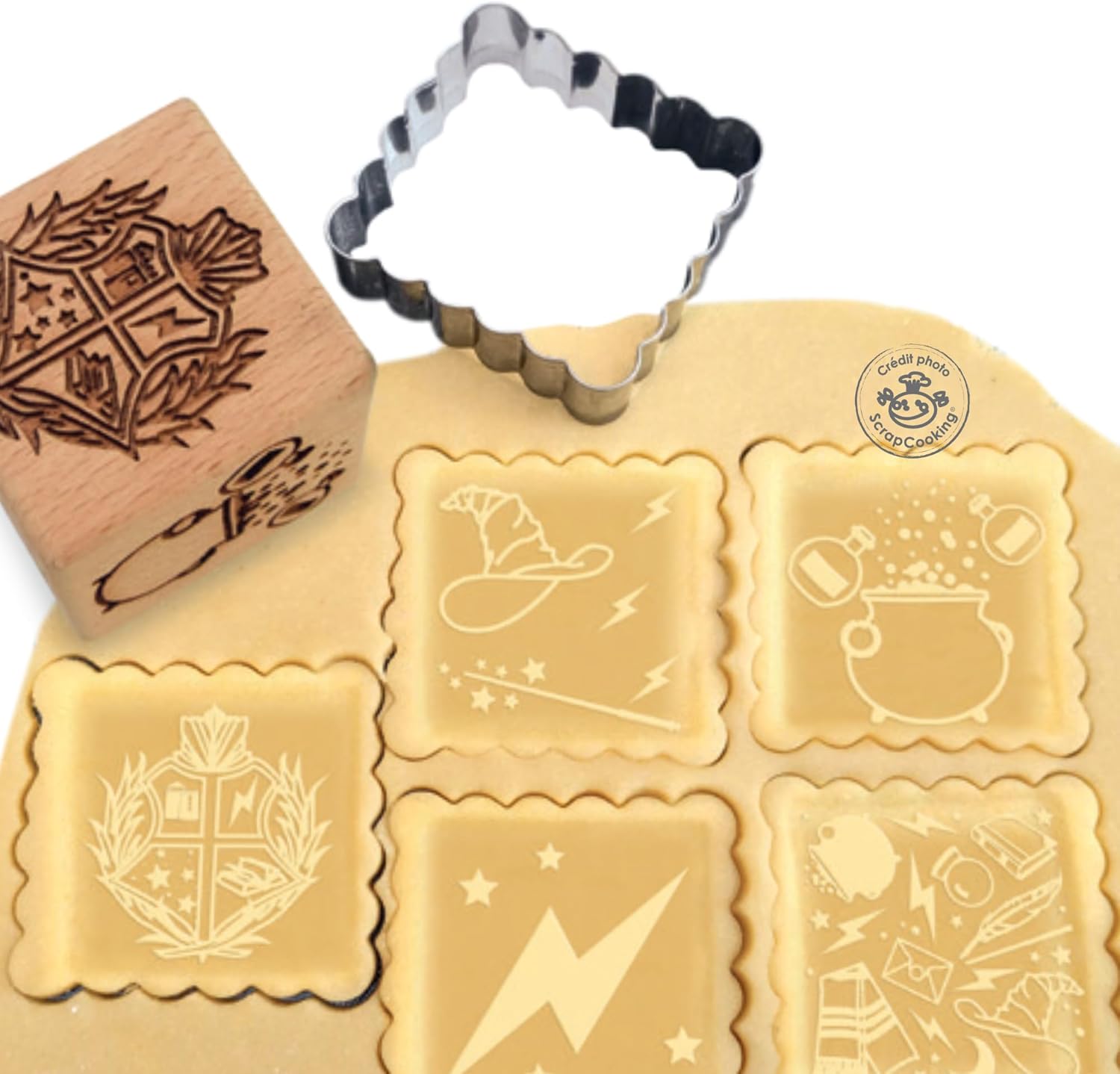Tampon biscuit bois “Sorcier” + découpoir Visiter la boutique ScrapCooking – Image 7