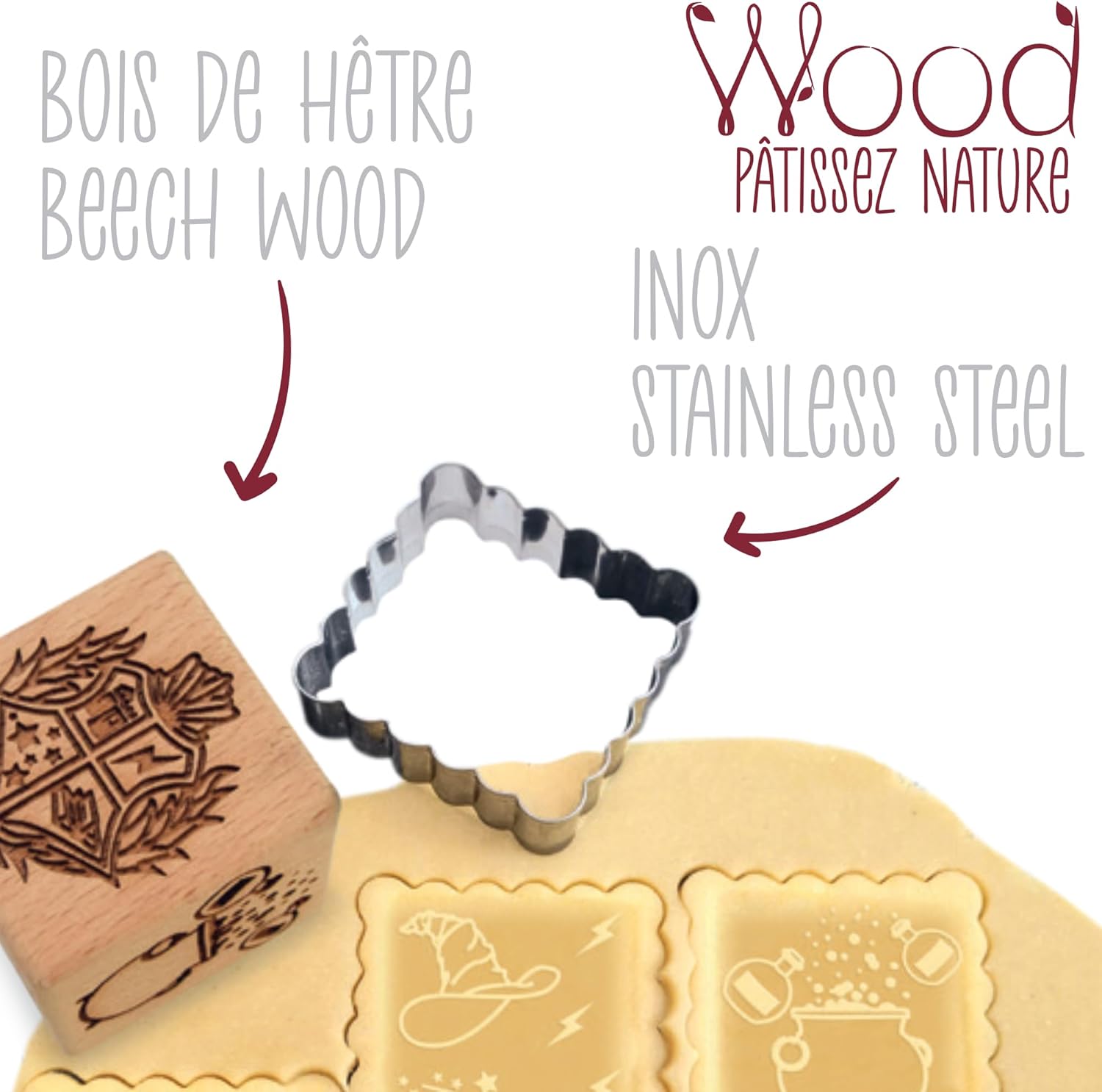 Tampon biscuit bois “Sorcier” + découpoir Visiter la boutique ScrapCooking – Image 5
